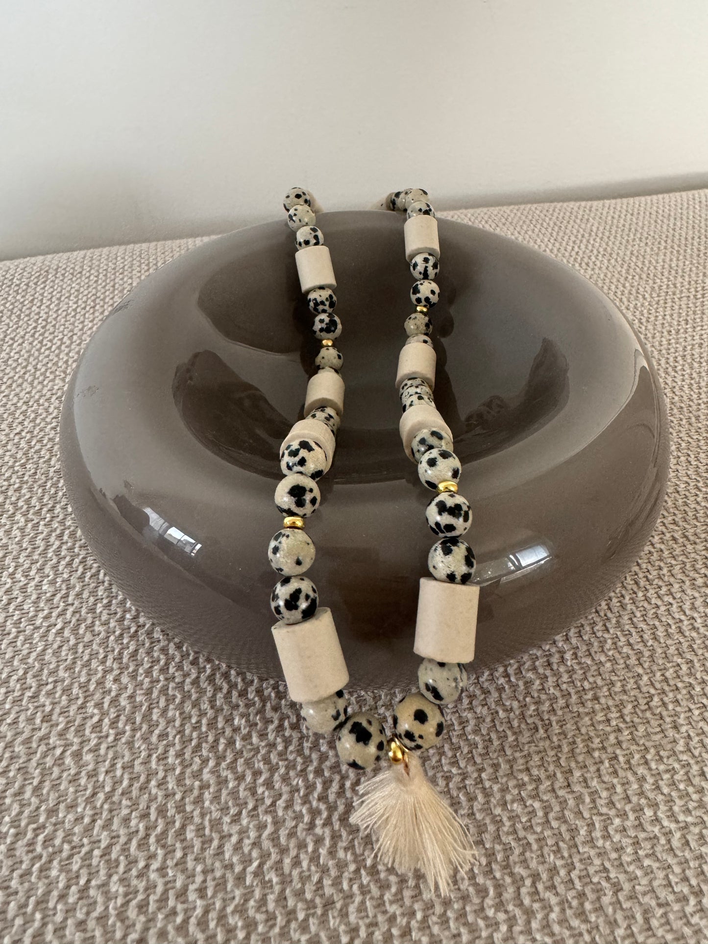 LIMITED EM Ceramic Necklace 'Vanilla Bean'